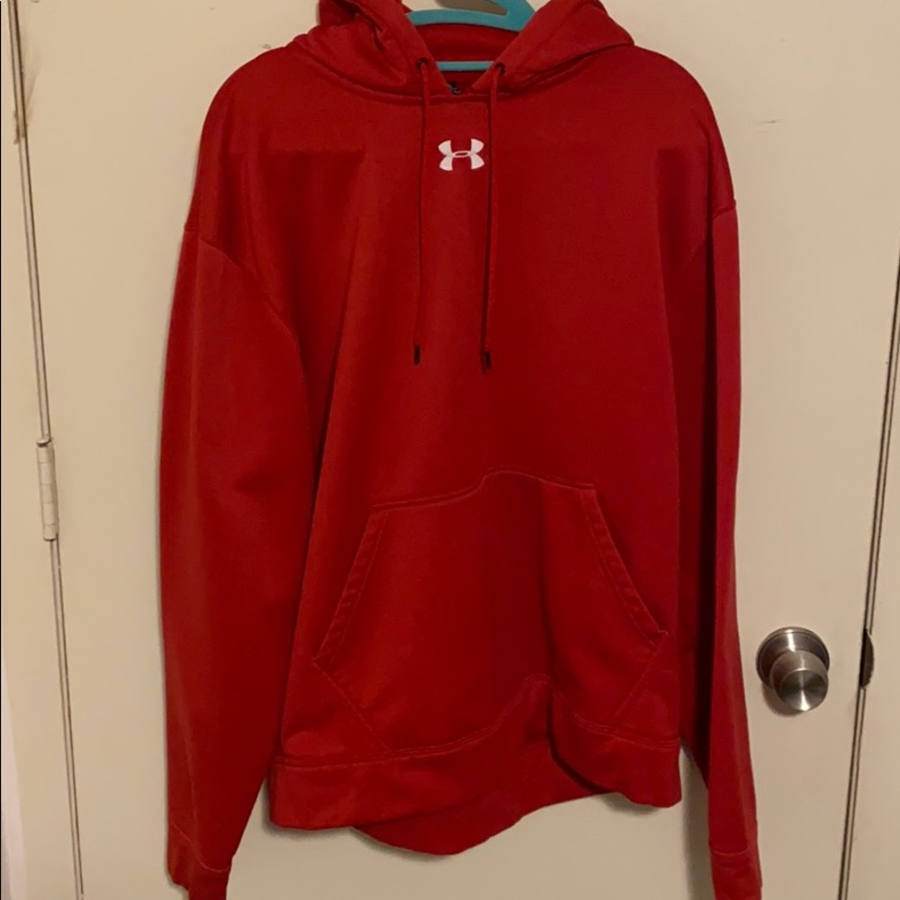 UNDER ARMOUR MENS RED HOODIE